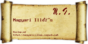 Magyari Illés névjegykártya